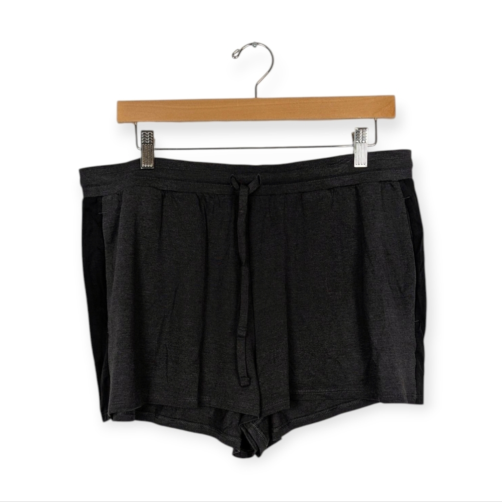 NWT Tommy John Charcoal Heather Double Stripe Loungewear Shorts Size L
